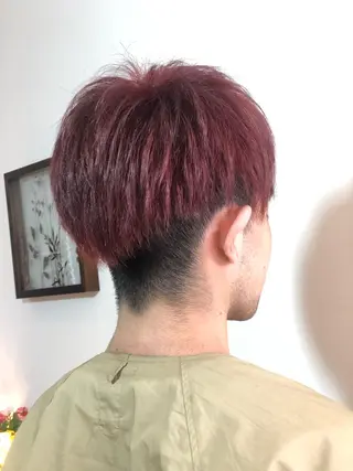 ショート カラー メンズ 嶌田 沙紀のヘアスタイル