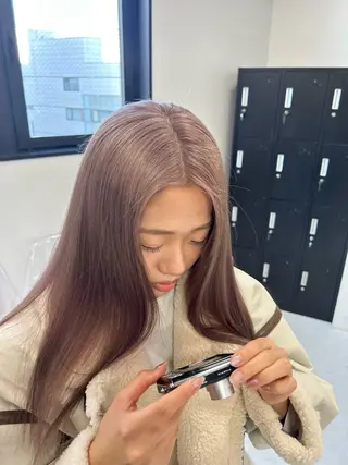 ロング カラー Beleza 渋谷所属・Kazusa/渋谷/ エクステ/ハイトーンのヘアスタイル