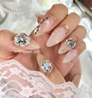 ネイル 23時まで❤︎韓国、 ワンホンネイルのネイルデザイン