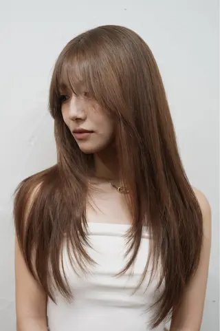 ロング カラー 切りっぱなし カット✂️/みらいのヘアスタイル