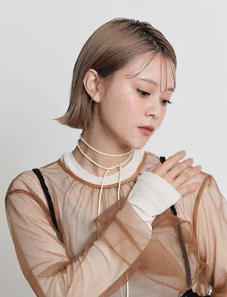 ミディアム hoNua. 栄/透明感カラーのヘアスタイル