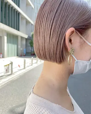 ショート カラー ブリーチなし ダブルカラー/ゆなのヘアスタイル