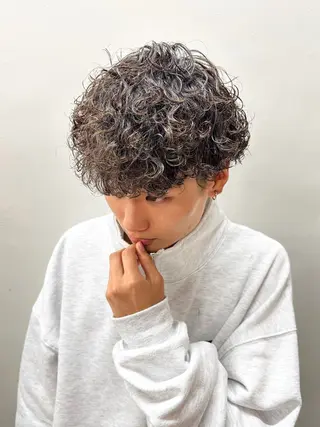 ショート パーマ メンズ メンズパーマ メンズ特化ryoのヘアスタイル