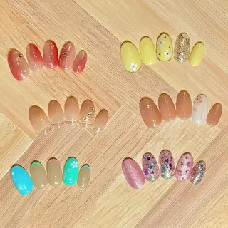 ショート カラー ネイル ネイルサロン リリーブランシュ所属・森 瑞紀のネイルデザイン