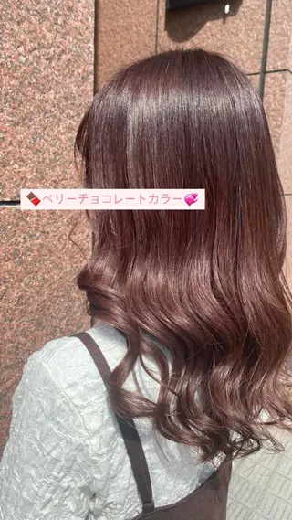 セミロング カラー パーマ ヘアアレンジ メンズ キッズ ネイル マツエク・マツパ アイブロウ ♡🎀垢抜け透明感 カラーaomi🐇♡のヘアスタイル