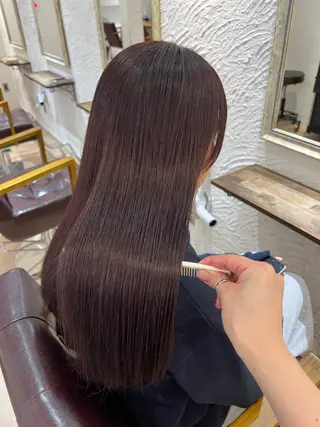 セミロング カラー 🥀韓国ヘア🥀 宮津真菜のヘアスタイル