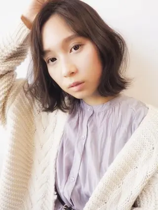 ミディアム カラー ブリーチ/ヘアケア/ 艶髪/イギチハルのヘアスタイル
