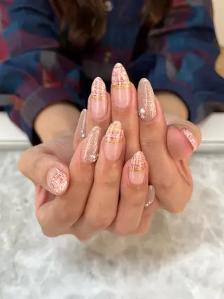 ネイル candy nail 韓国風ワンホンネイルのネイルデザイン
