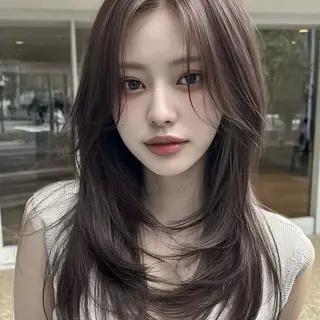 ロング 顔周り指名NO.1 🤍似合わせ／Maoのヘアスタイル