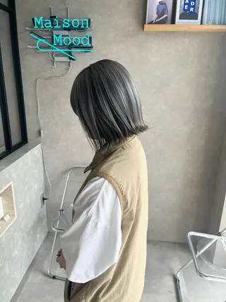 ミディアム カラー 長谷川 湧のヘアスタイル