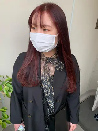 ロング カラー 羽エクステ🩷 🤍まき🤍のヘアスタイル