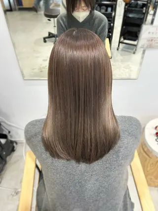 カラー ながい りなのヘアスタイル