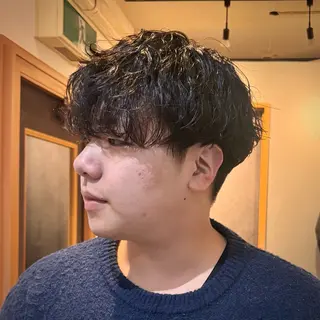 ショート パーマ メンズ GLADMAN'S CUT CLUB 立川所属・立川メンズカット/ メンズパーマ💈三上のヘアスタイル