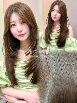 ロング カラー 大宮レイヤーカット ハッシュ 柏崎颯刀のヘアスタイル