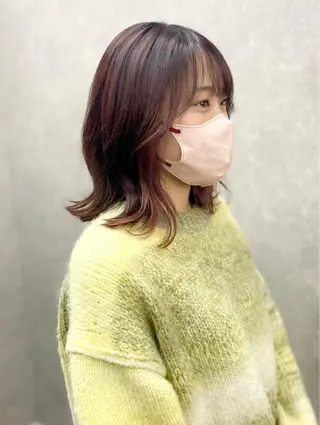 ミディアム カラー FRAME spa&hair room博多店【フレーム】所属・髪質改善｜顔周り｜博 多｜川上智也のヘアスタイル