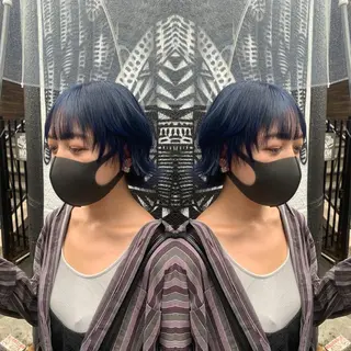 ショート カラー ヘアアレンジ haco+所属・🌈派手髪エクステ ブレイズ🌈ひろとのヘアスタイル