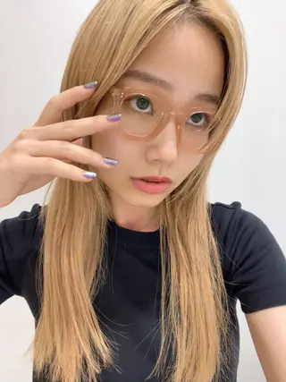 ロング カラー レイヤー/柔色 カラー/SAkiのヘアスタイル