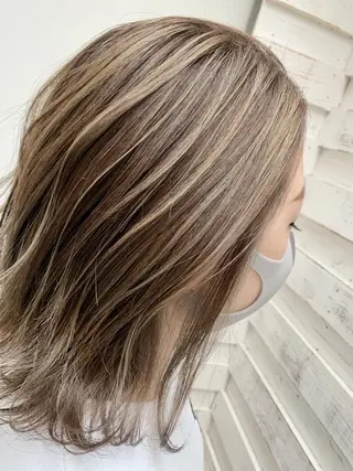 セミロング カラー ヘアアレンジ 指名支持率NO.1 スタイリストのヘアスタイル