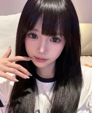 ロング 🎀韓国スリムタッキ 羽エクステ🎀kiiのヘアスタイル