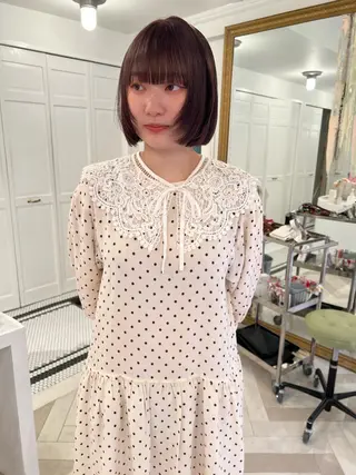 カラー ブリーチカラー🎀 韓国風/寺門美優のヘアスタイル