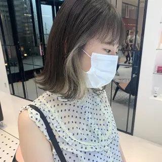 ショート カラー ハッシュカット/ハイ トーン/MANAMIのヘアスタイル