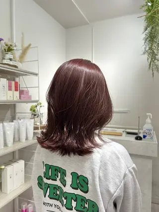 ミディアム ツヤカラー🤍 ARISAのヘアスタイル