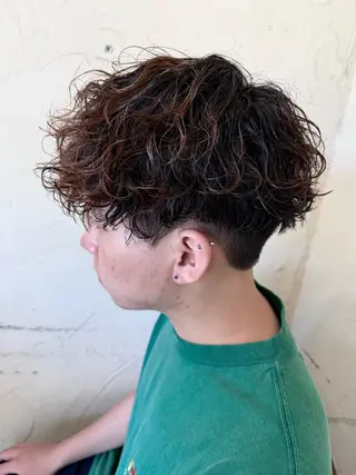 ショート パーマ メンズ メンズ特化/パーマ指 名No.1/百瀬太郎のヘアスタイル