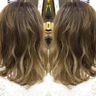 ミディアム カラー 寺内 紳悟のヘアスタイル