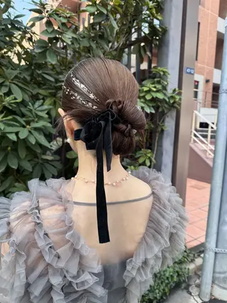 ミディアム ヘアアレンジ 🎗️【ヘアセット 美眉】吉川玲🎗️のヘアスタイル
