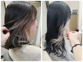 セミロング カラー 石川 陽斗のヘアスタイル