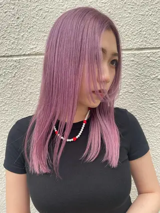 セミロング カラー レイヤー/透明感 カラー/Tamakiのヘアスタイル