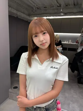 ミディアム カラー 名古屋／デザイン／ ブリーチ/松井亮磨のヘアスタイル