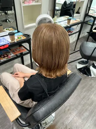 ミディアム カラー 艶髪レイヤー上田 紗也🇰🇷💗のヘアスタイル