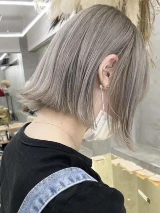 ミディアム カラー パーマ ヘアアレンジ メンズ ハイトーン/レイヤー 🌸さくらのヘアスタイル