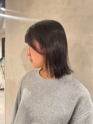 ミディアム カラー 🪩サクヤ🪩暗髪 カラー/ワイドバングのヘアスタイル