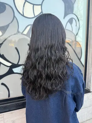 セミロング デジタルパーマ/ ウェーブパーマ/神野のヘアスタイル