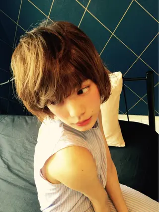 ショート カラー パーマ ヘアアレンジ ✨ハイクオリティ✨ 山本香也のヘアスタイル