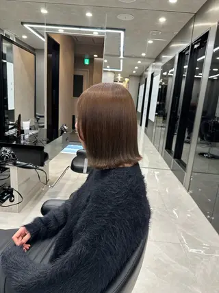 ミディアム カラー HARUKI MINATO japan 仙台店所属・✨【髪質改善/縮毛 矯正】✨ゆうほのヘアスタイル
