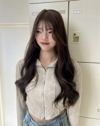 ロング ♡ナチュラルガーリー ♡ベージュ♡RINAのヘアスタイル