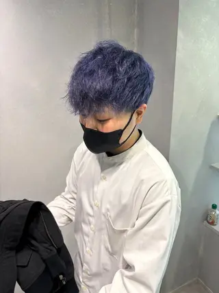 カラー パーマ メンズ 🫧 栄ハイトーン Yasuyo🫧のヘアスタイル