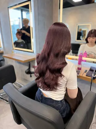 ロング カラー ヘアアレンジ レイヤー×透明感カラ ーHAYATOのヘアスタイル