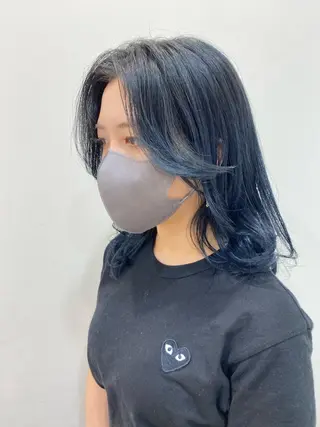 セミロング garage.所属・吉田 慎冴/メンズパーマのヘアスタイル