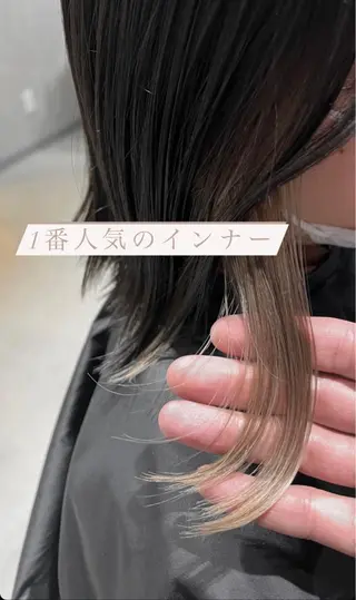 ミディアム カラー ヘアアレンジ _WHITE京橋店所属・髪質改善_WHITE RYUSUKEのヘアスタイル