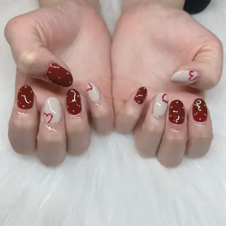 ミディアム HANA うるののネイルデザイン