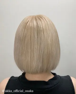 ミディアム 🌟ブリーチ特化型 ハイトーンカラー🌟のヘアスタイル