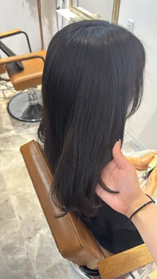 セミロング カラー 赤み無し柔らかカラー 【梅田】madokaのヘアスタイル