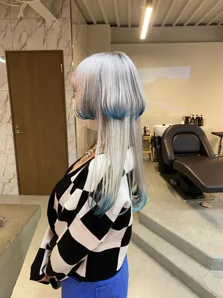 ロング カラー ハイトーン×似合わせ 🌱中川慎之介のヘアスタイル