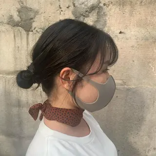 ミディアム カラー ヘアアレンジ 韓国🇰🇷髪質改善 Chisaki치사키のヘアスタイル