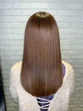ロング 髪質改善/縮毛矯正 艶カラー/珠聡のヘアスタイル