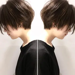 ショート カラー パーマ Memories水天宮前所属・花渕 俊彦のヘアスタイル